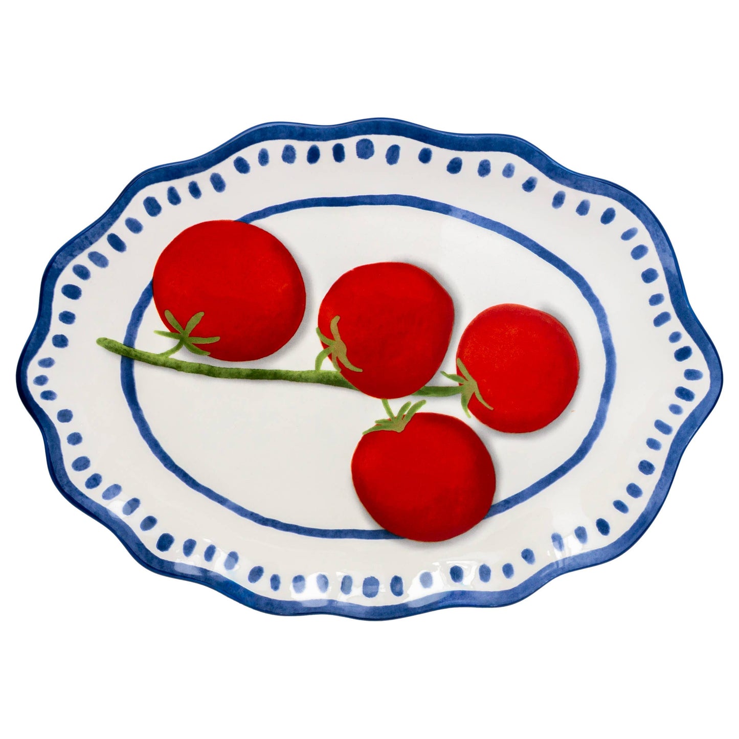 Boston International - Amalfi Tomato 12" Oval Ceramic Platter