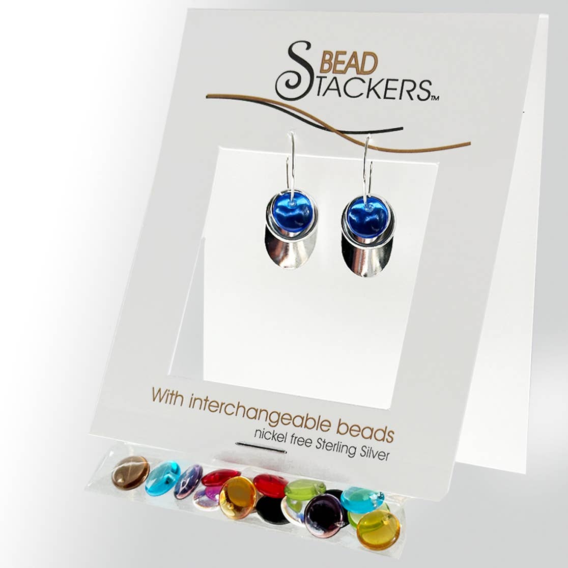 Conversations in Jewellery - OV36 - Dangle earrings come with 9 interchangeable colours.