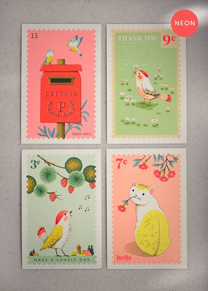 JooJoo Paper - Yellow Kitty Postcard
