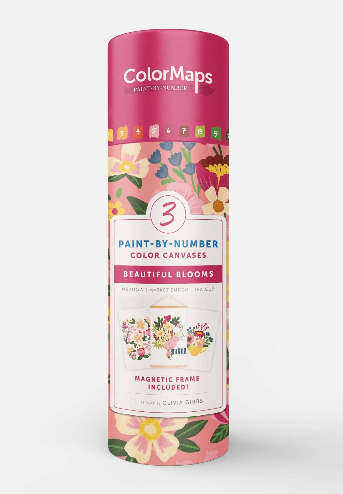 Schiffer Publishing - ColorMaps Paint-by-Number Beautiful Blooms