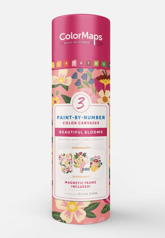 Schiffer Publishing - ColorMaps Paint-by-Number Beautiful Blooms