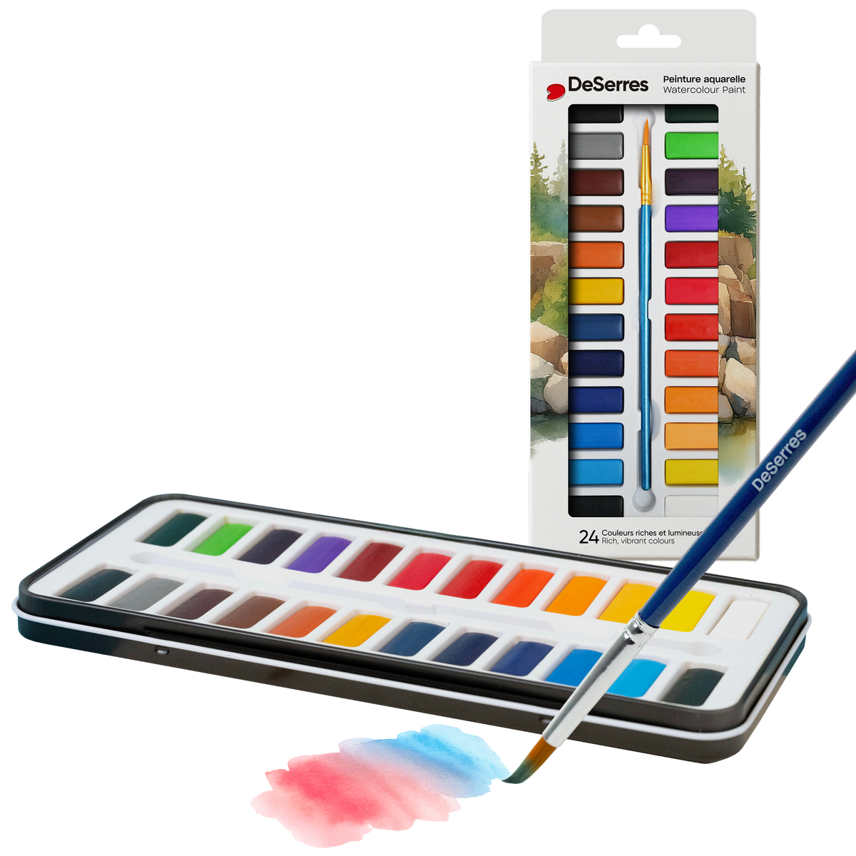 pierrebelvedere.com - WATERCOLOUR KIT- 24 HALF PANS