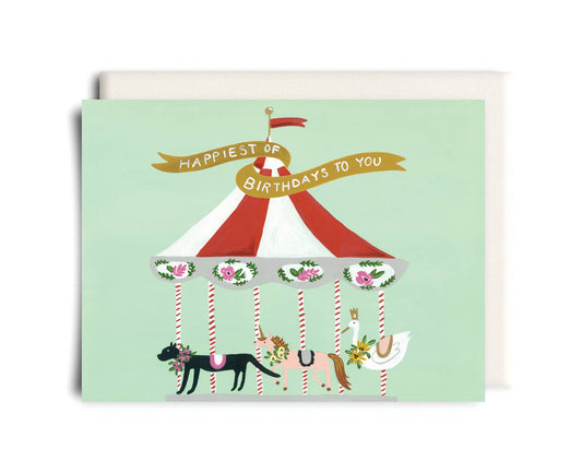 Inkwell Cards - Carousel | Birthday Greeting Card