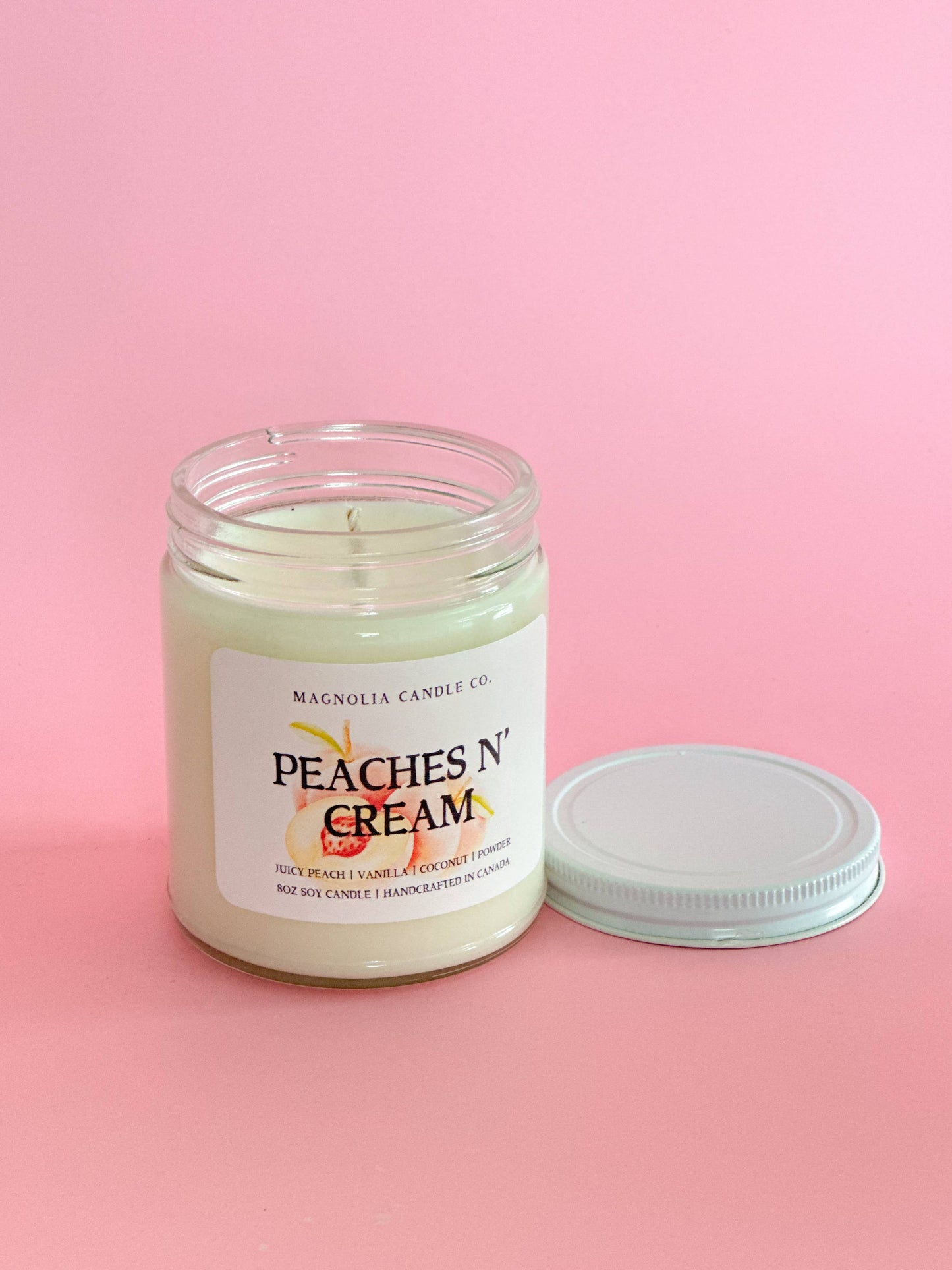 Magnolia Candle Company - Peaches & Cream - Summer | Spring Candle 8oz