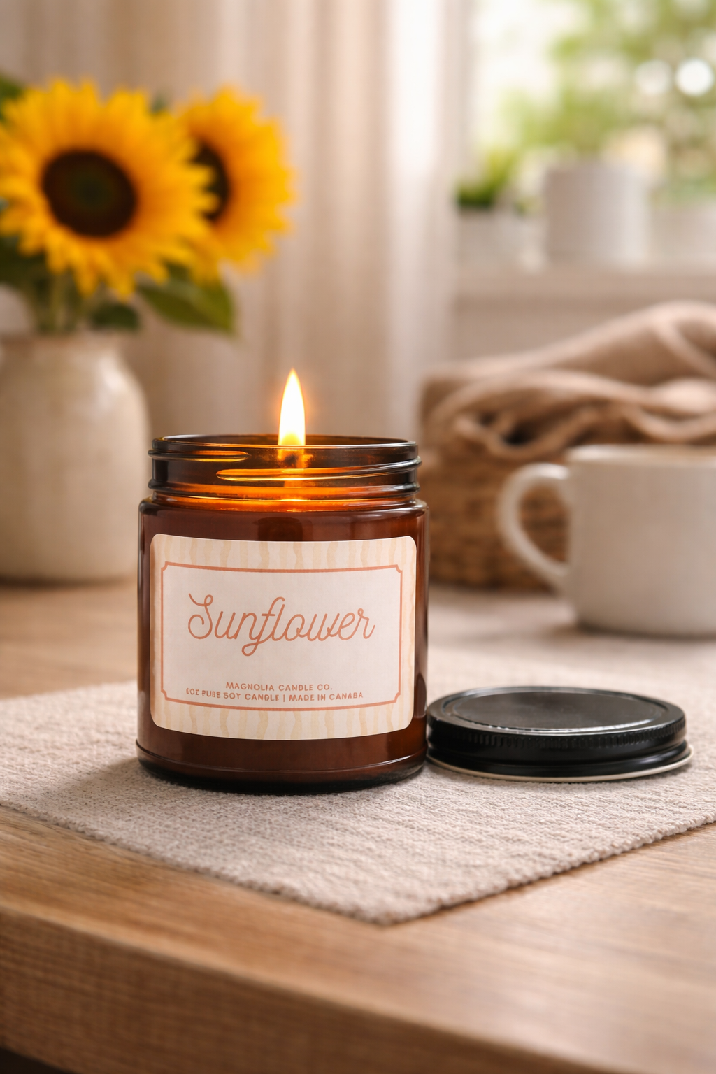 Magnolia Candle Company - Sunflower, Summer, Spring PURE Soy Candle 8oz