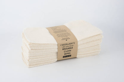 Cheeks Ahoy - Cloth Wipes: Warm Neutral Navy / 10pk