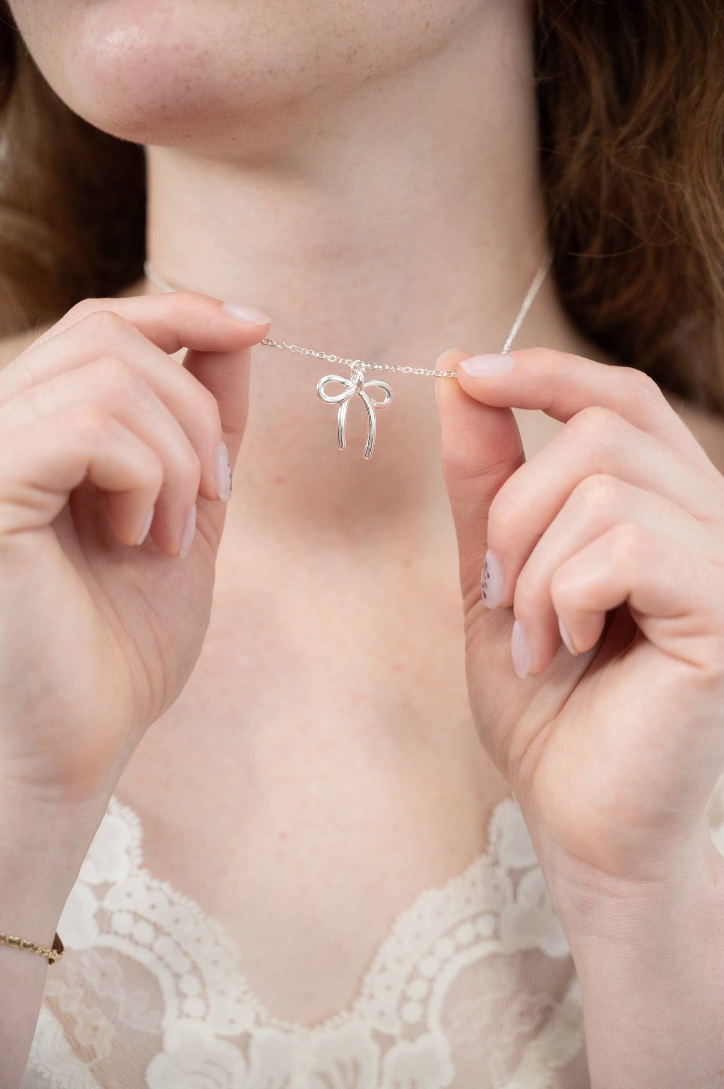 Birch Jewellery - Bow Necklace: Silver