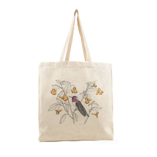 Letterpress - Tote Bag: Anna's Hummingbird