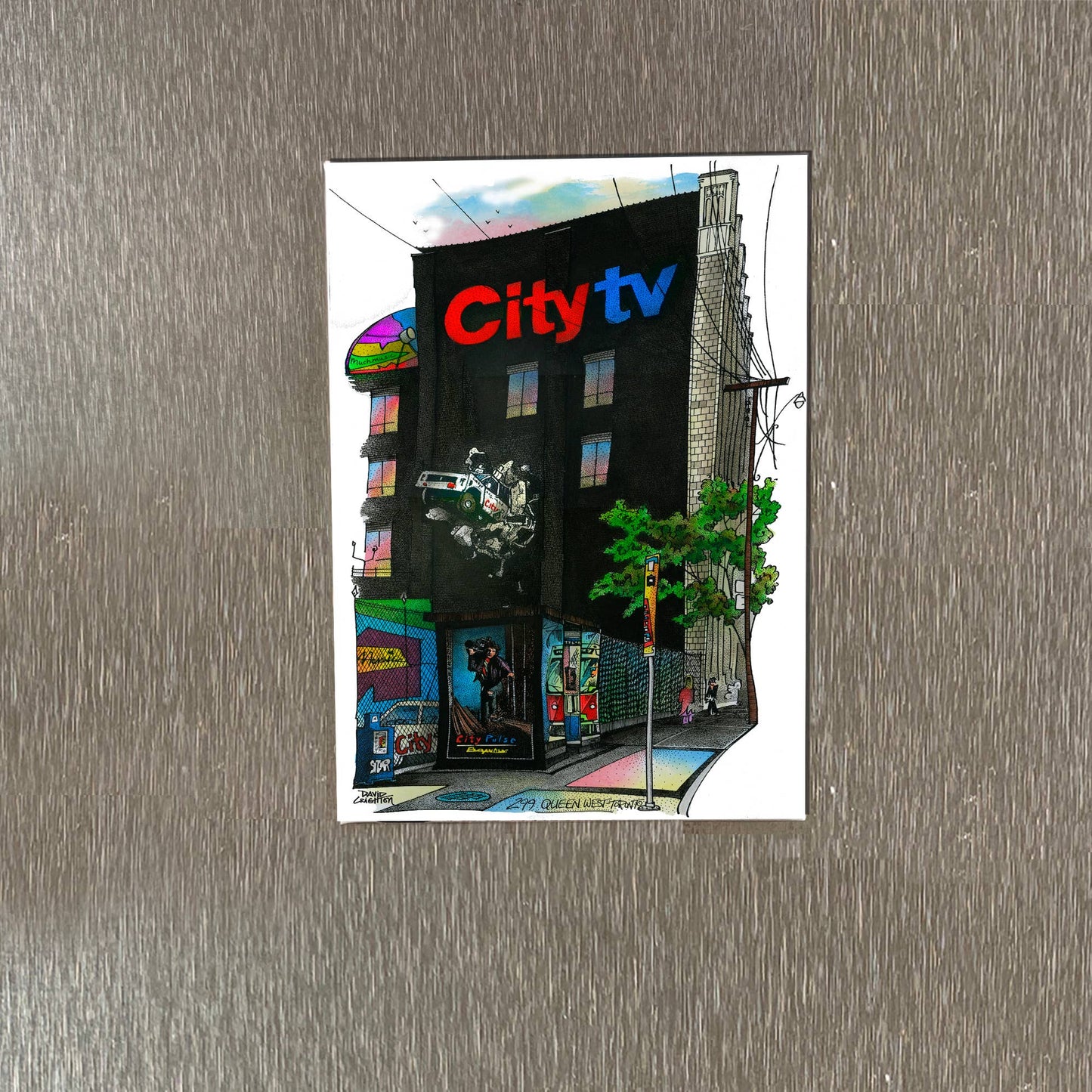 Totally Toronto Art/Sassy City Studio - CITY TV Car Wall Magnet | Souvenir Toronto Magnets