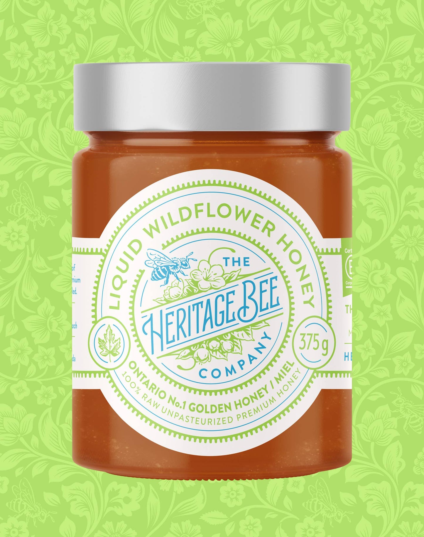Heritage Bee Co. - Liquid Wildflower Honey - 375 g (13.2 oz)