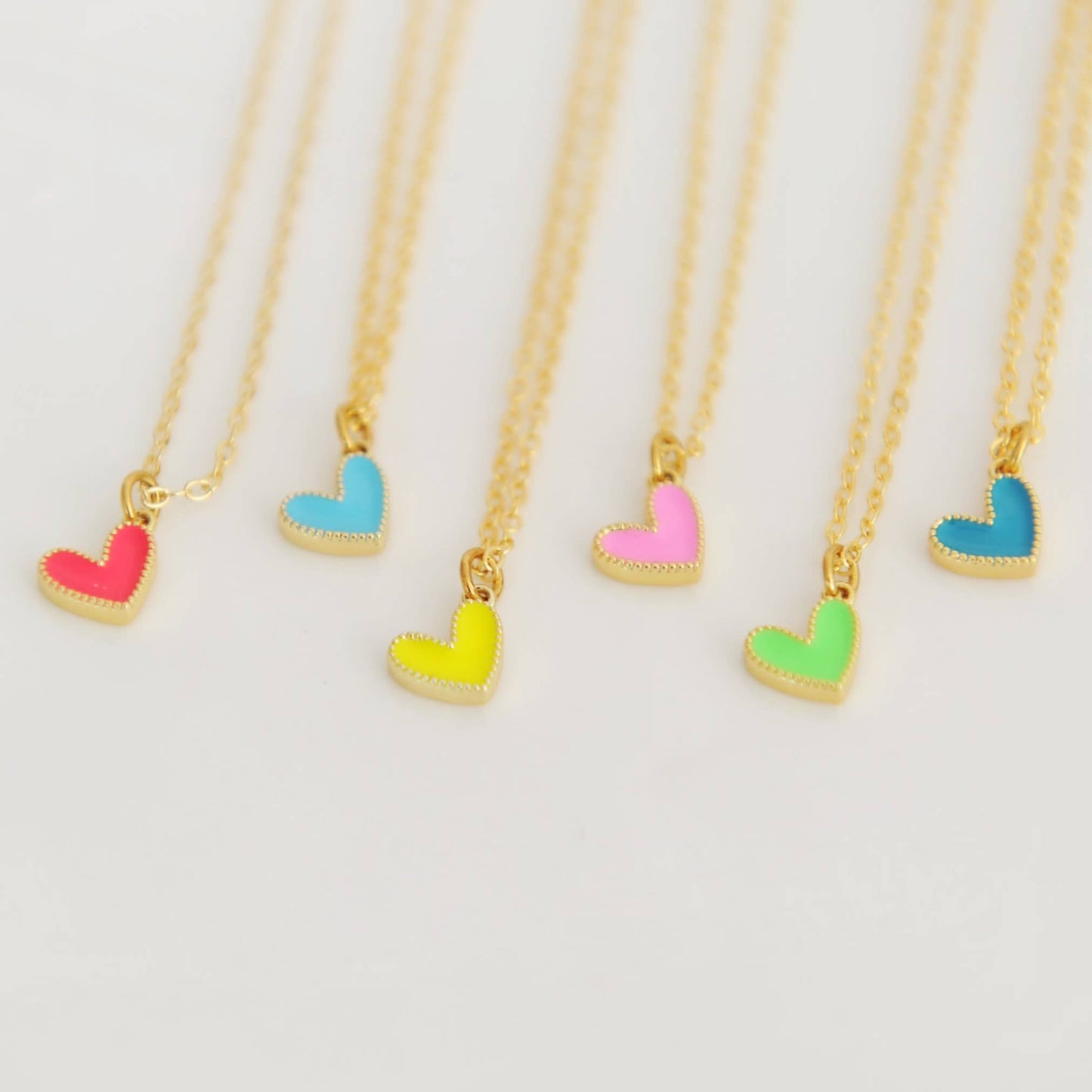 Oh So Lovely - Amari Vibrant Heart Necklace : Yellow