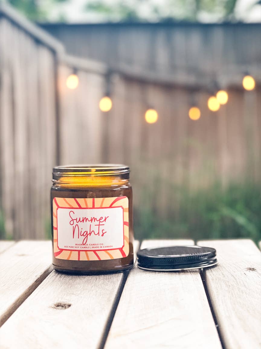Magnolia Candle Company - Summer Nights, Summer, Spring PURE Soy Candle 8oz