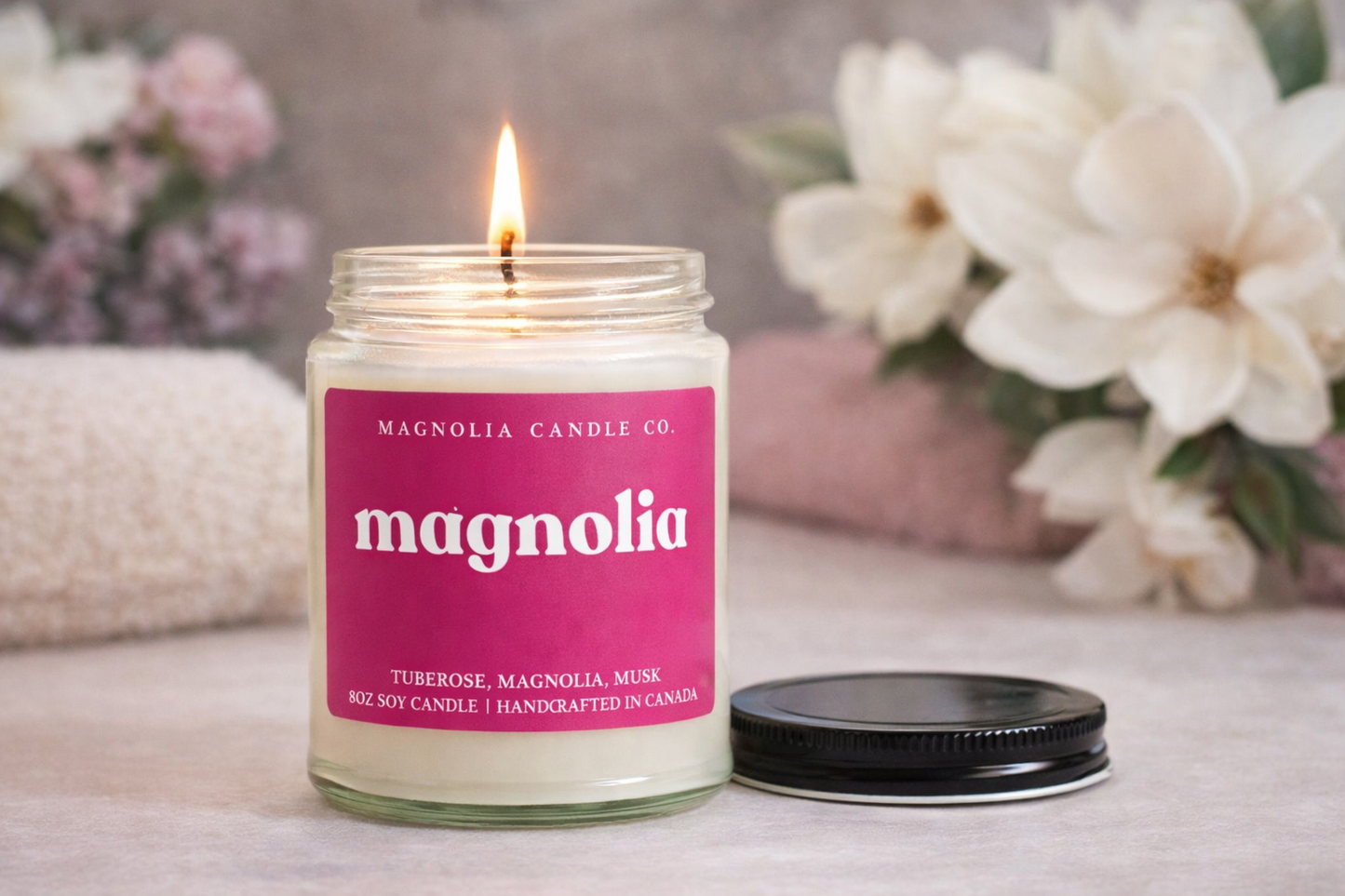 Magnolia Candle Company - Magnolia - Summer | Spring Soy Candle 8oz