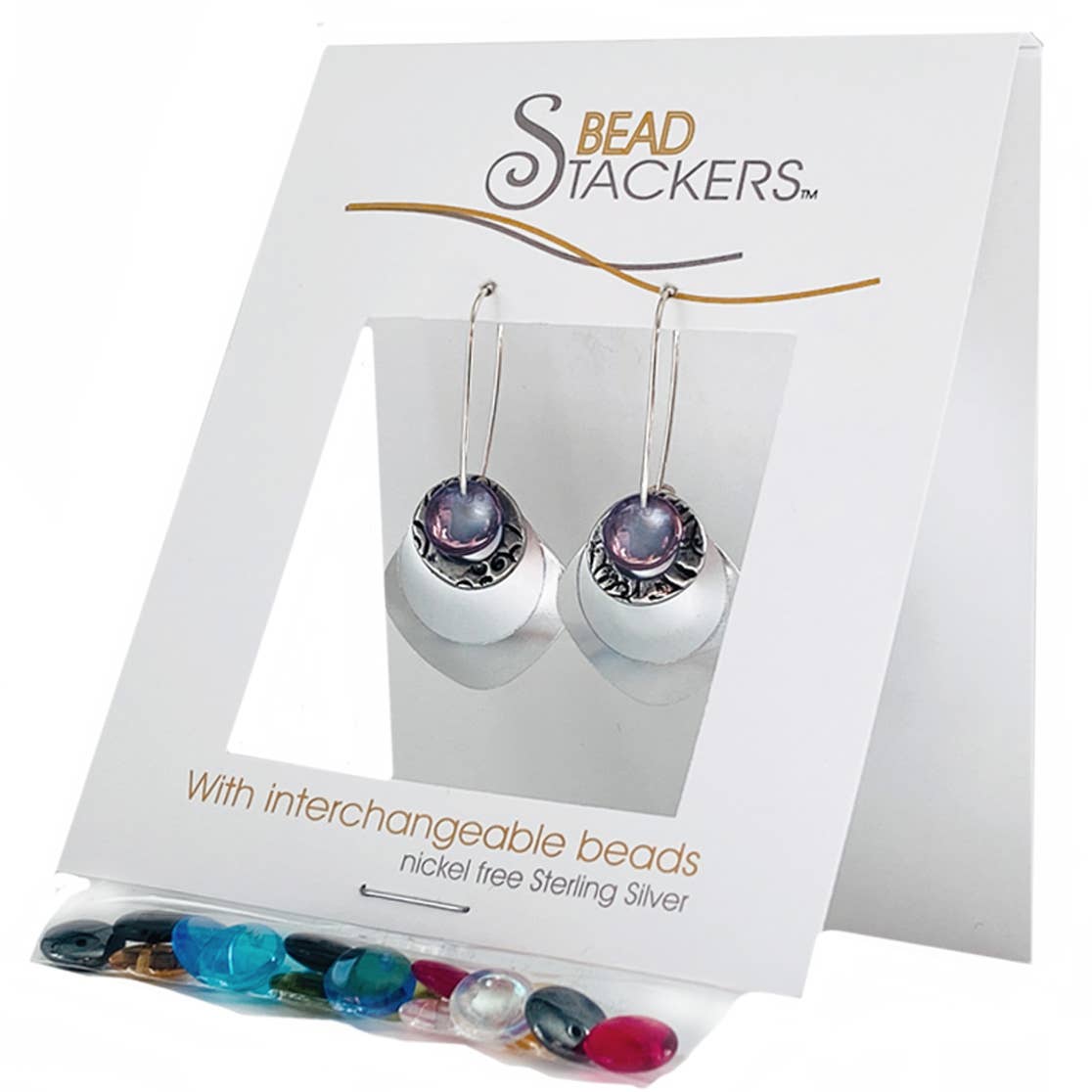 Earrings come with 9 interchangeable colours TCDI42