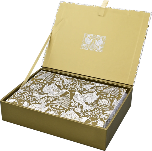 Golden Doves Deluxe Boxed Holiday Greeting Cards