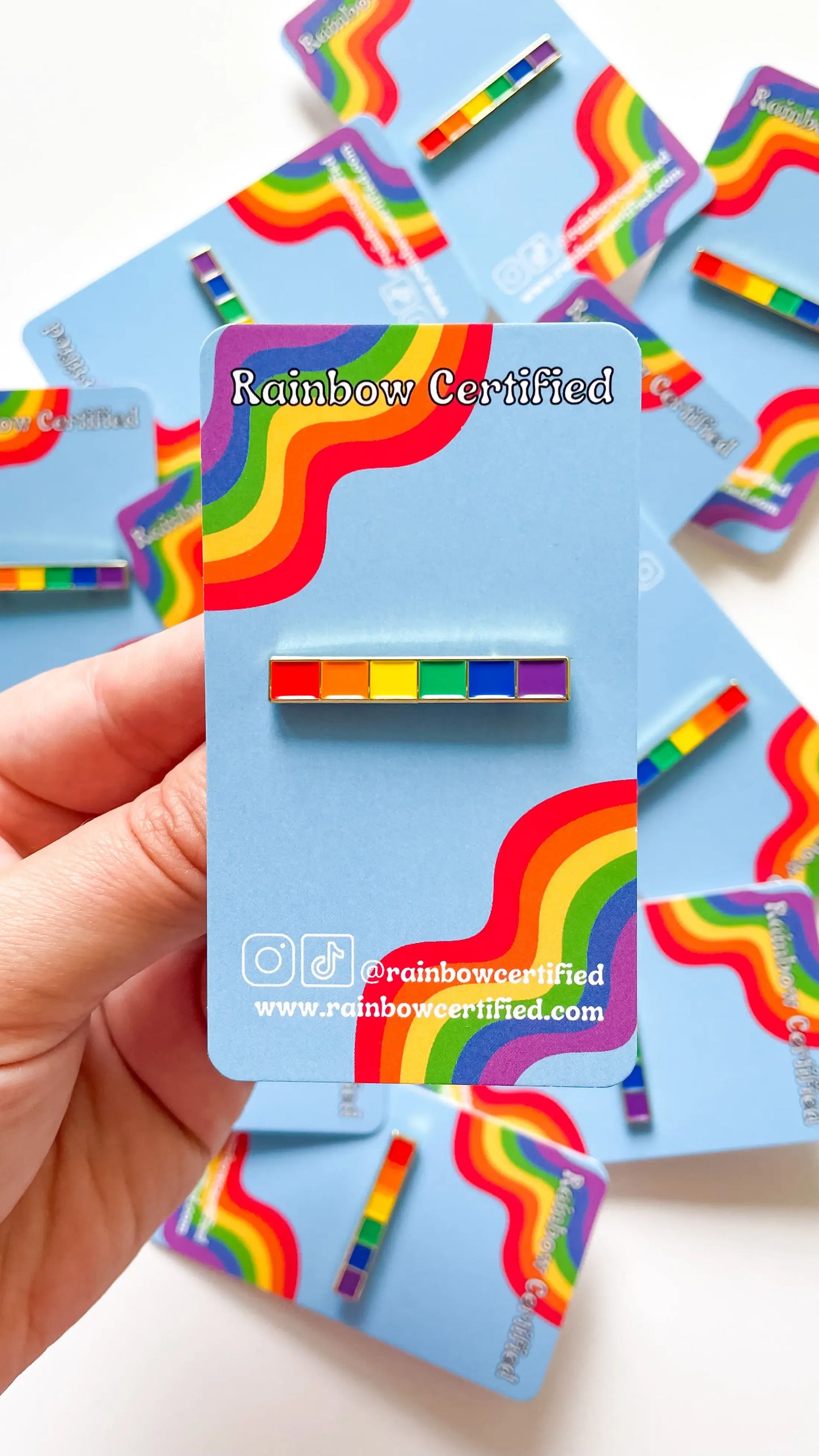 Rainbow Certified - Rainbow Line LGBTQIA+ Enamel Pin