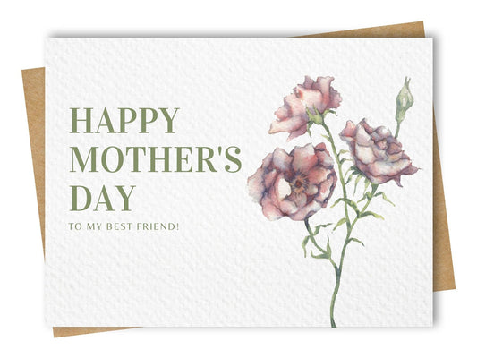 Paper Kuts - Mother's Day Best Friend Card - Includes Kraft Envelope: Square