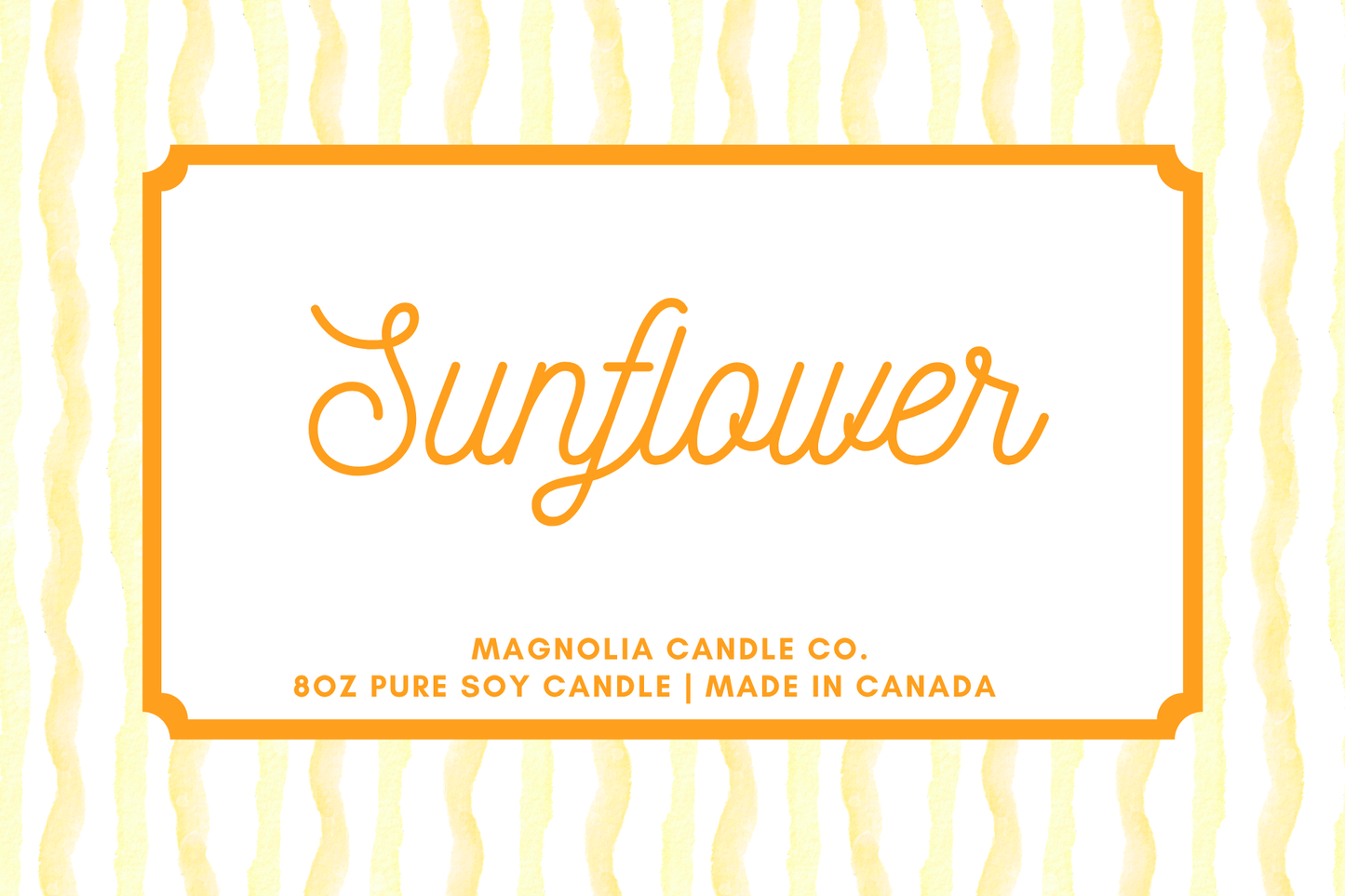 Magnolia Candle Company - Sunflower, Summer, Spring PURE Soy Candle 8oz