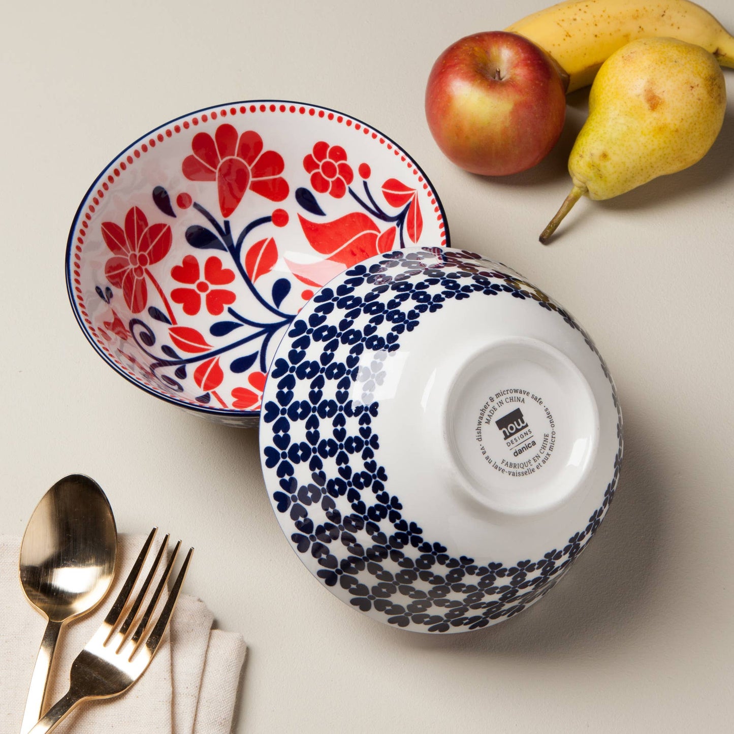 Danica Brands - Navy Bird Stamped Bowl 6 Inch