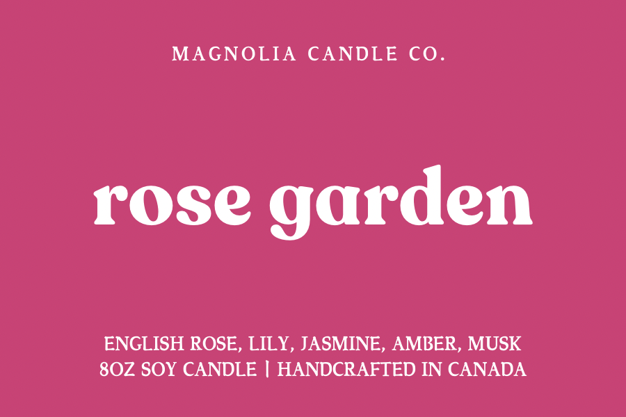 Magnolia Candle Company - Rose Garden  - Spring/ Summer Candle, 8oz Soy Wax Candle