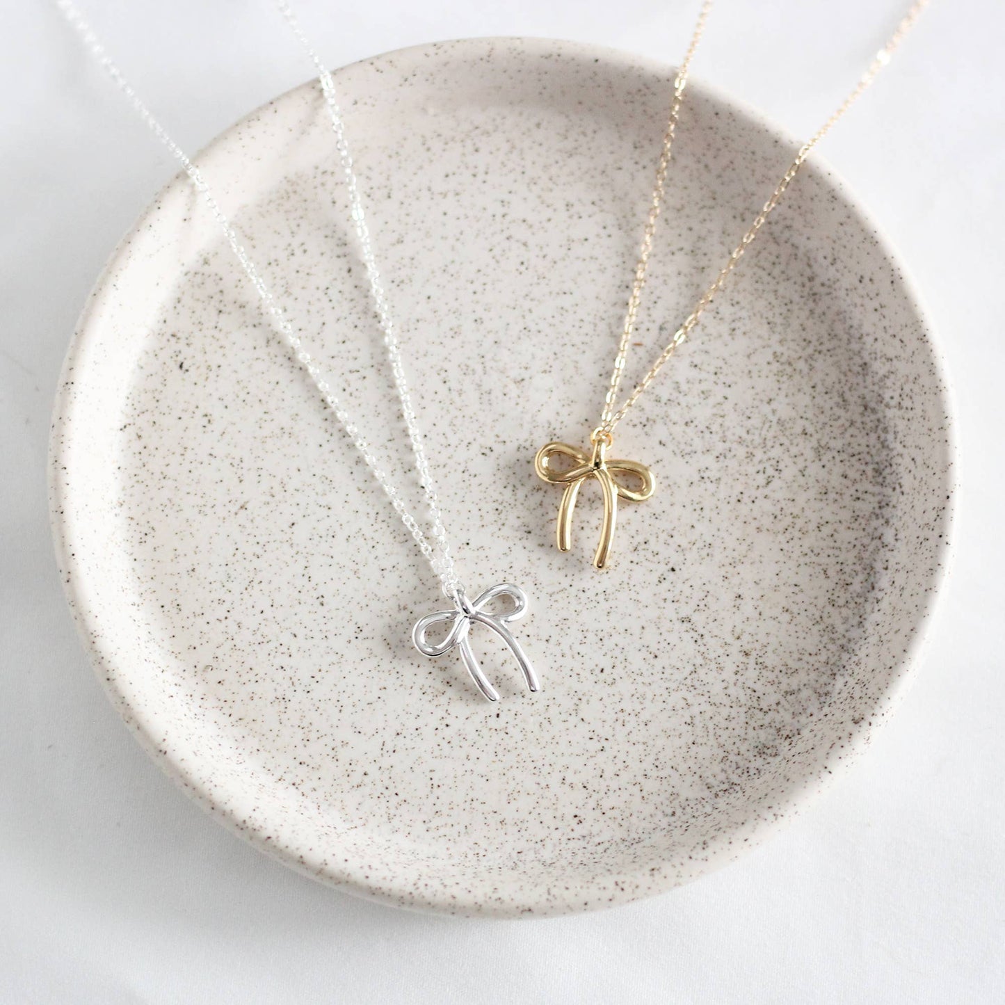 Birch Jewellery - Bow Necklace: Silver