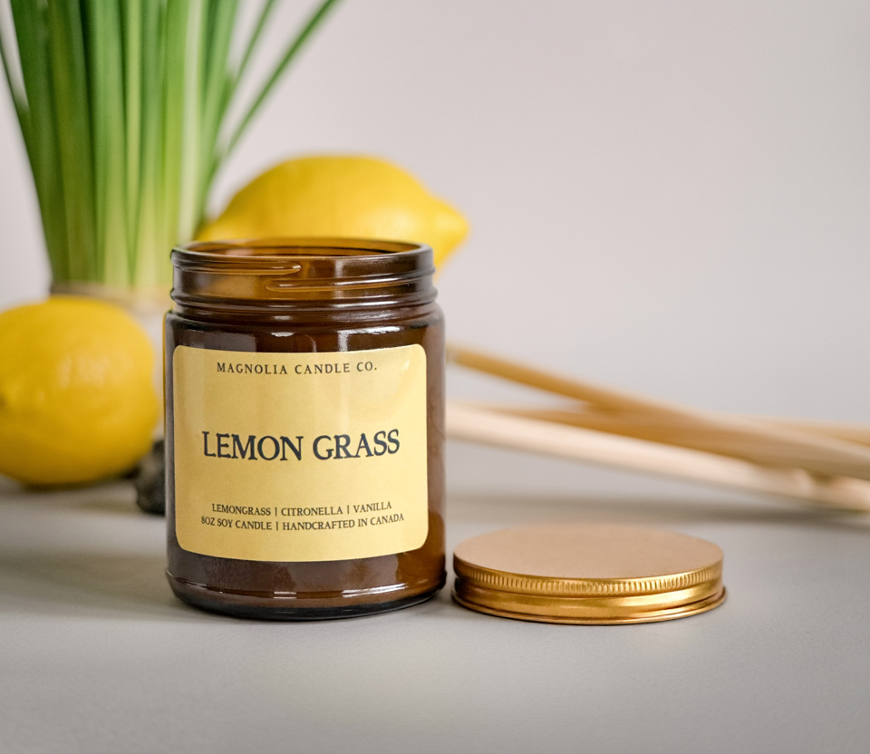 Magnolia Candle Company - Lemon Grass | Summer | Spring Candle 8oz