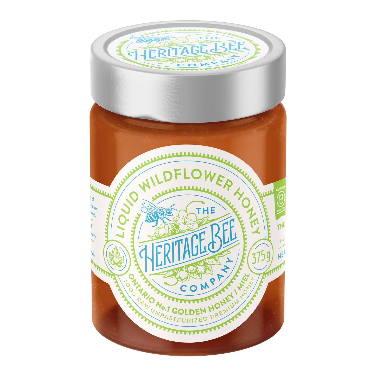 Heritage Bee Co. - Liquid Wildflower Honey - 375 g (13.2 oz)