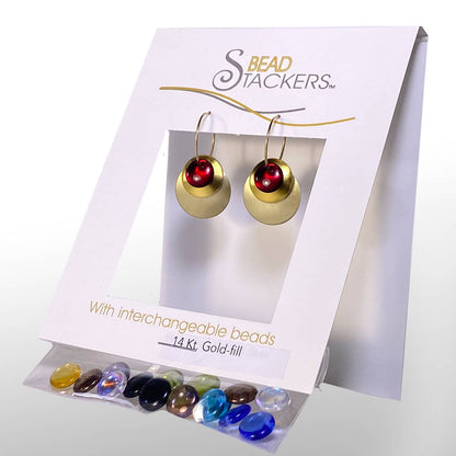Dangle Earrings with 9 interchangeable colours LTMT40G