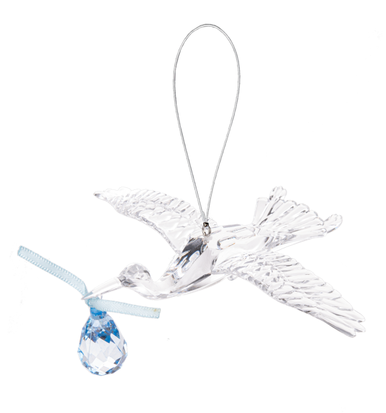 Blue Stork Ornament