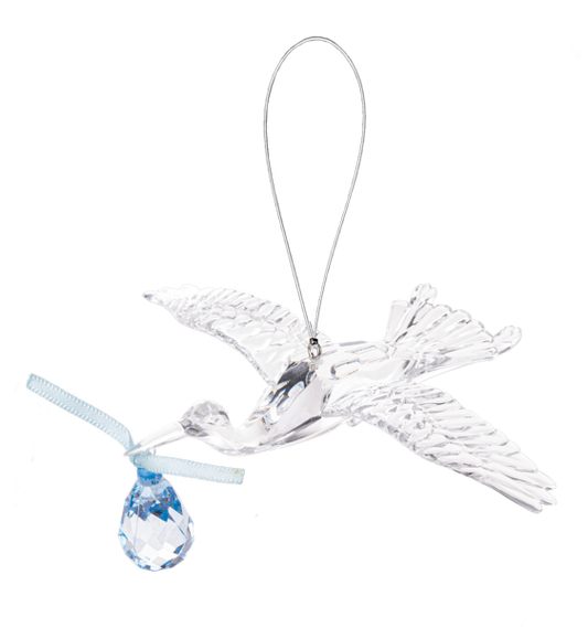 Blue Stork Ornament