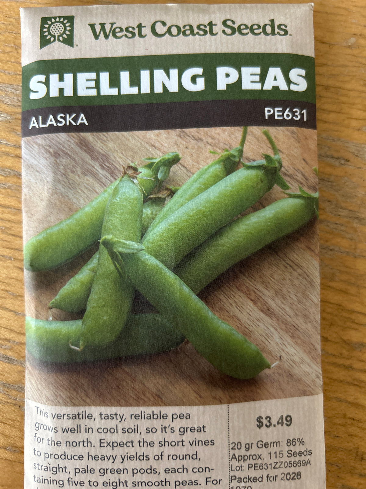 Peas Shelling Alaska