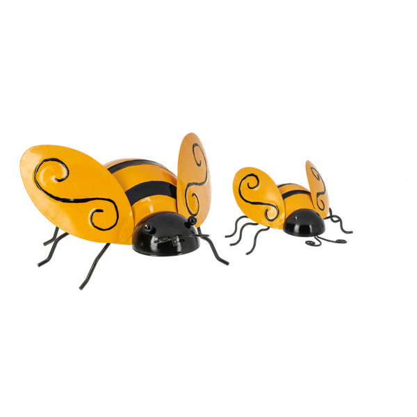 Painted Bee Figurines - 2 piece Set