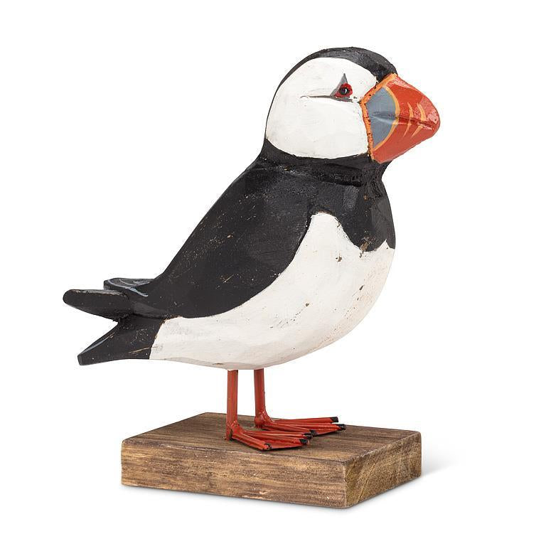 Carved Puffin Medium on Base 8”