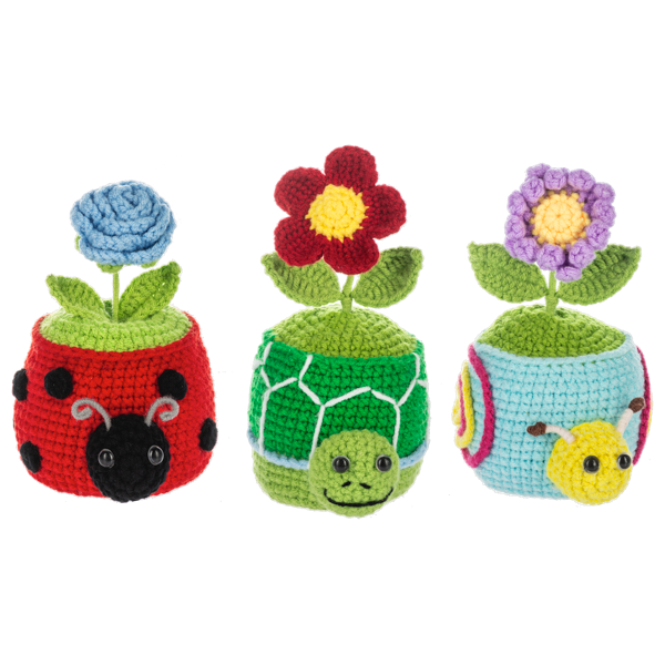 Knitted Flower Pot