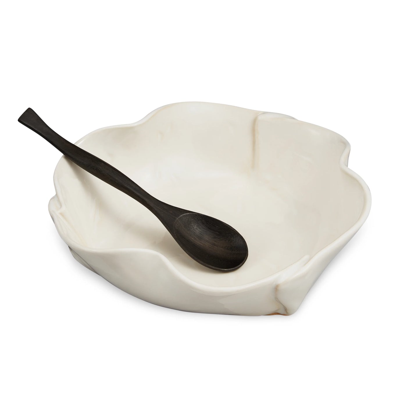 Pottery Brie Baker w Rosewood Spoon