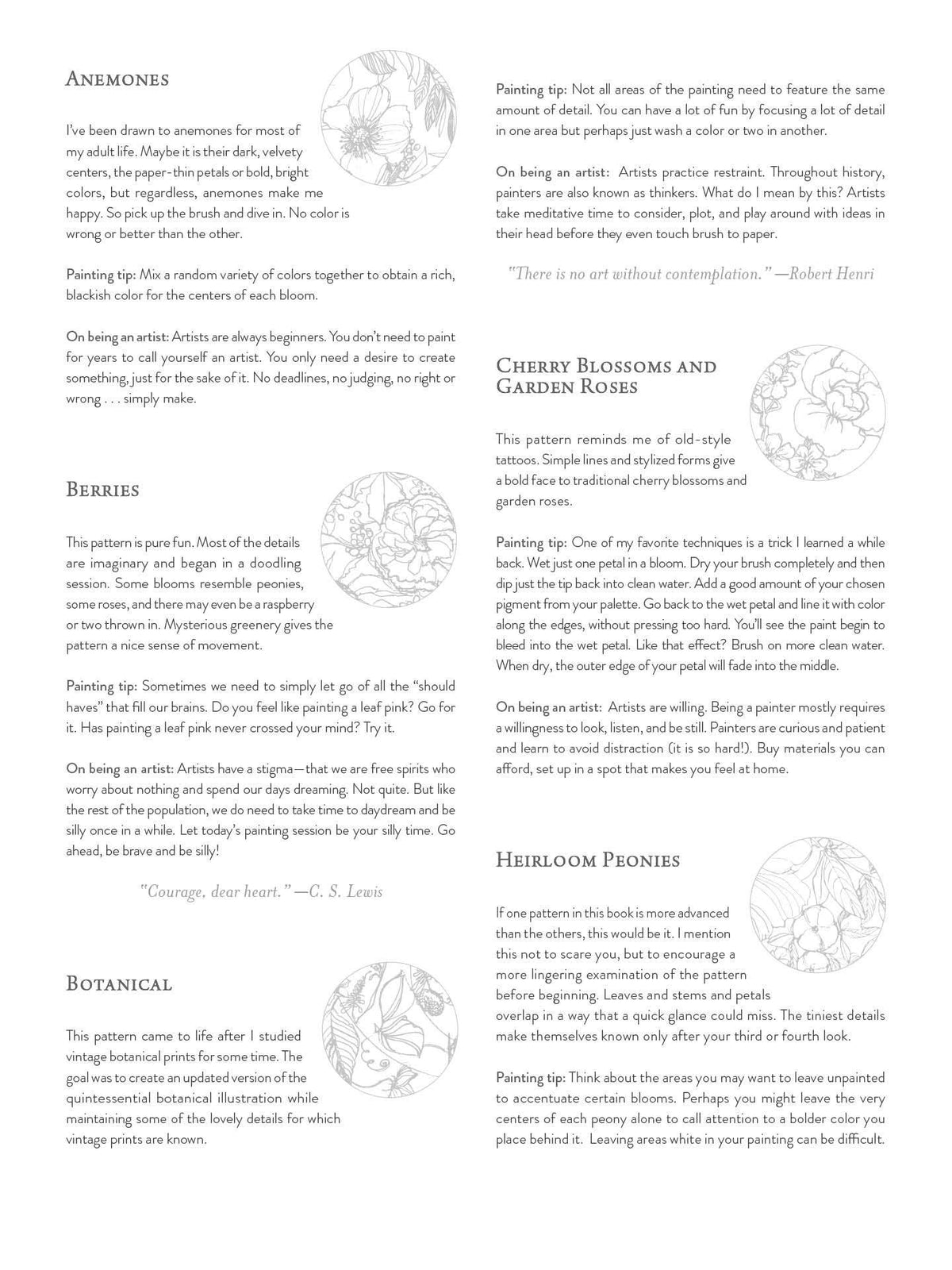 Schiffer Publishing - Painterly Days: The Flower Watercoloring Book for Adults