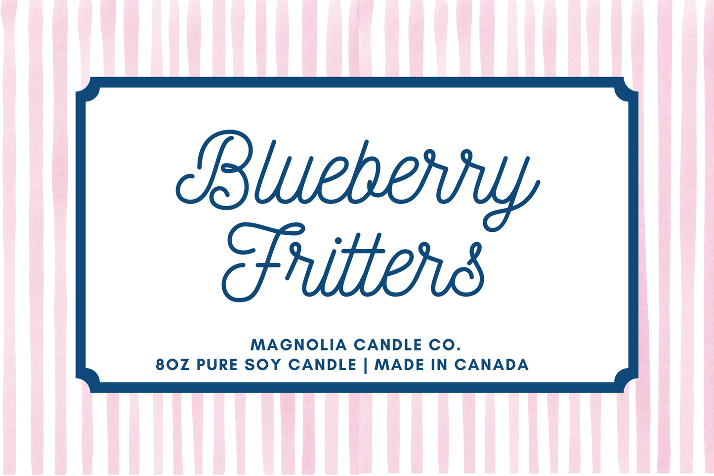 Magnolia Candle Company - Blueberry Fritters, Summer, Spring PURE Soy Candle 8oz