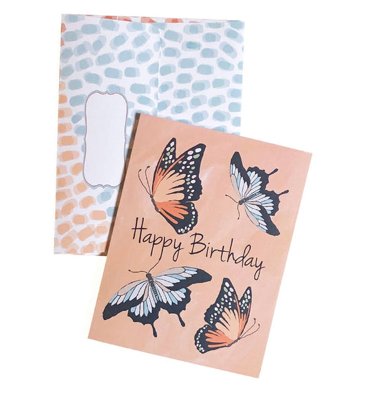 Artistry Cards - Happy Birthday Butterflies Card - Vibrant & Eco-Friendly