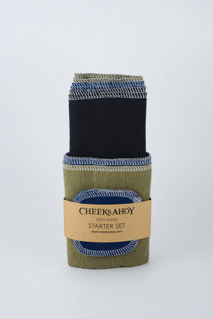 Cheeks Ahoy - Zero Waste Starter Set: Warm Neutral Charcoal