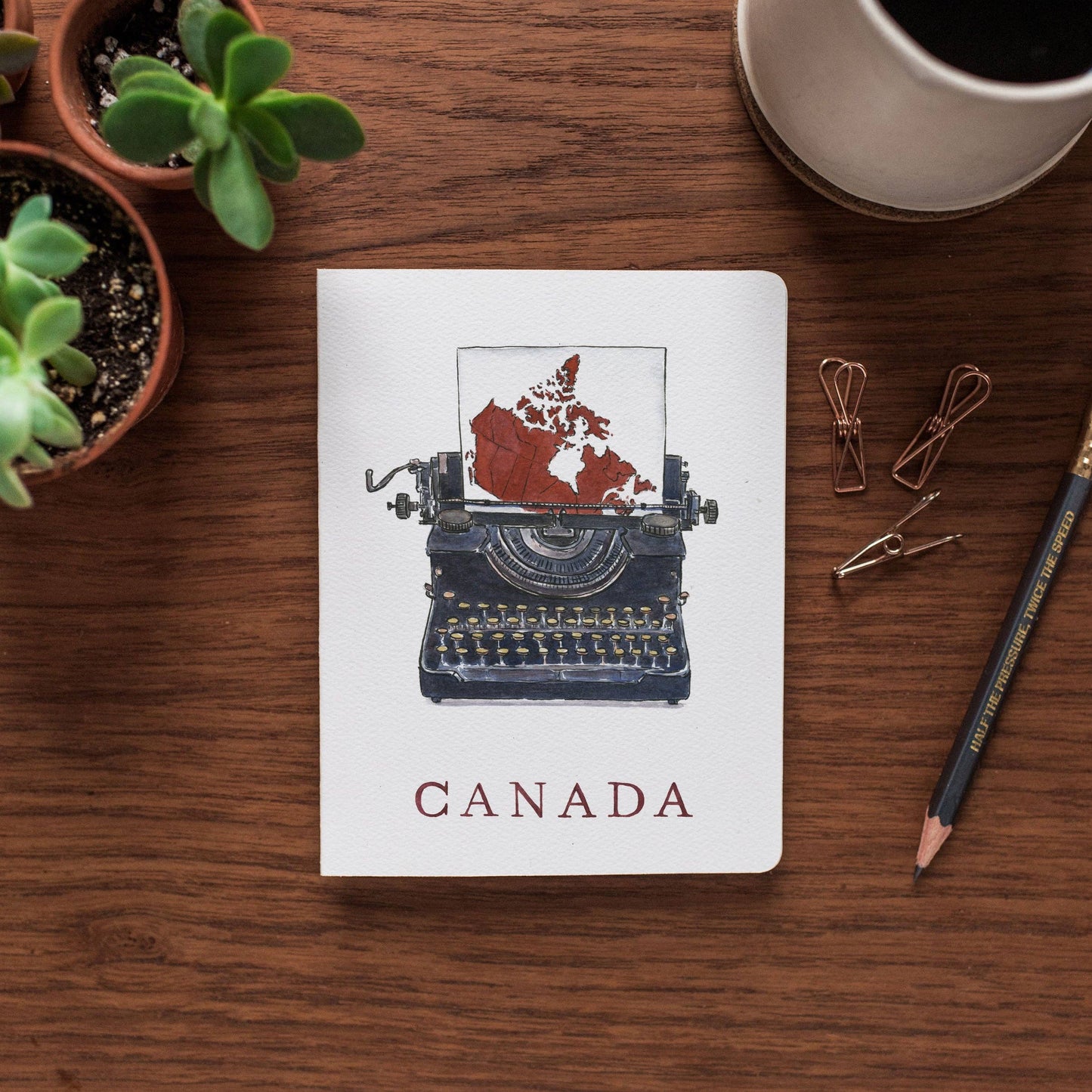 Gotamago - Canada Typewriter Card