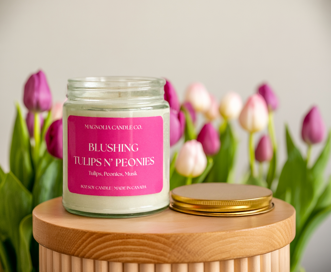 Magnolia Candle Company - Blushing Tulips & Peonies - Summer | Spring Candle 8oz
