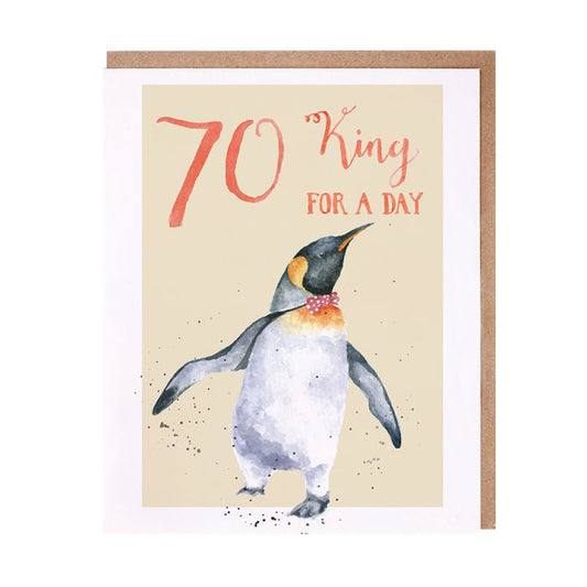 Greeting Card 70 King For A Day Birthday