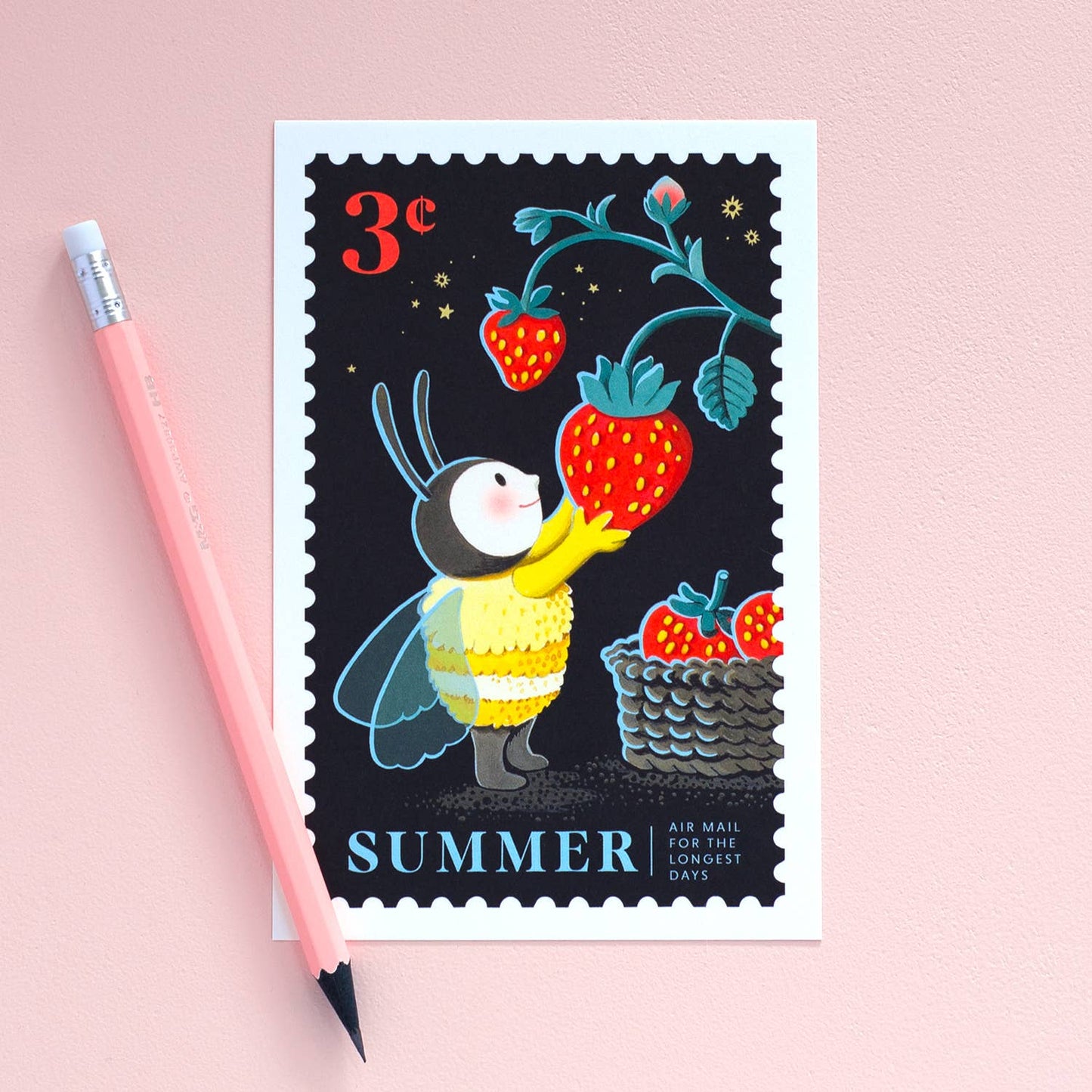 JooJoo Paper - Summer Berry Basket Postcard