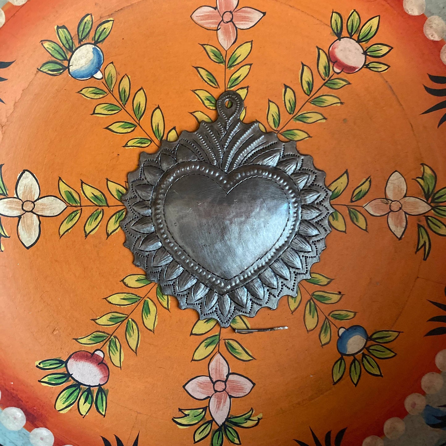 Haiti Fair Trade~ It's Cactus - Sacred Heart, Wall Decor,Handmade Metal Haiti 4.25" x 4.5"