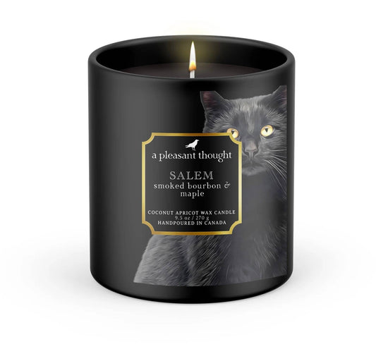 A Pleasant Thought - SALEM | SMOKED BOURBON & MAPLE | RAVEN CANDLE: Cotton