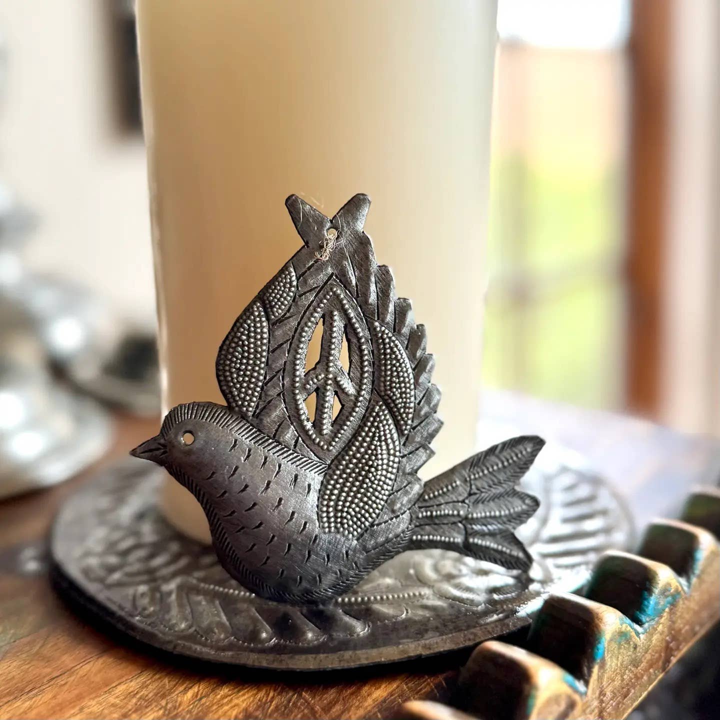 Haiti Fair Trade~ It's Cactus - Dove of Peace, Handmade Christmas Ornament, Fair Trade 4"x4"