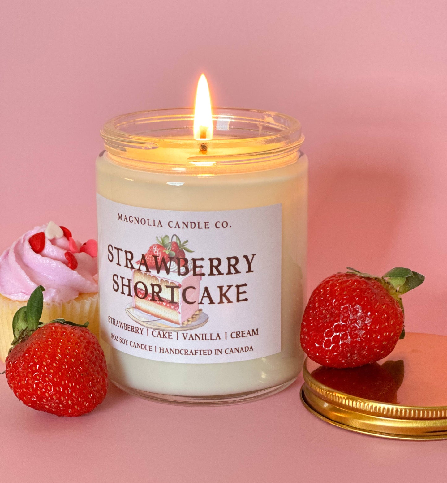 Magnolia Candle Company - Strawberry Shortcake - Summer | Spring Candle 8oz