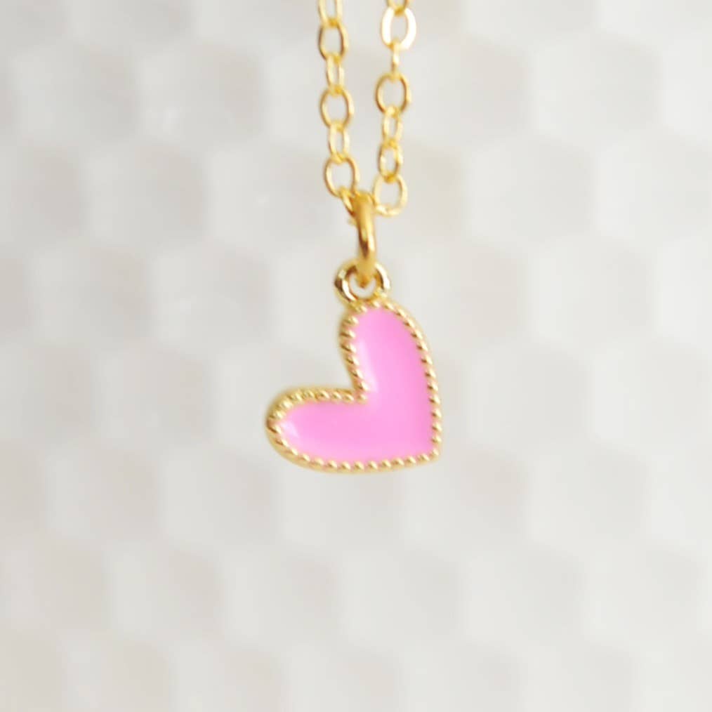 Oh So Lovely - Amari Vibrant Heart Necklace : Green