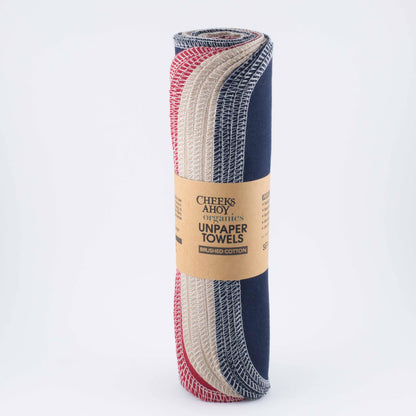 Cheeks Ahoy - Organic Brushed Cotton Non•Paper Towels: Berry Pie / 6-pk