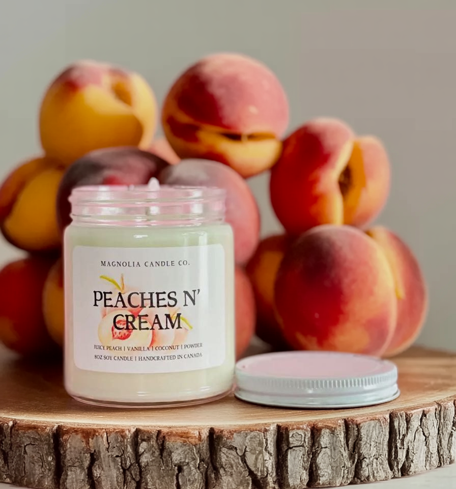 Magnolia Candle Company - Peaches & Cream - Summer | Spring Candle 8oz